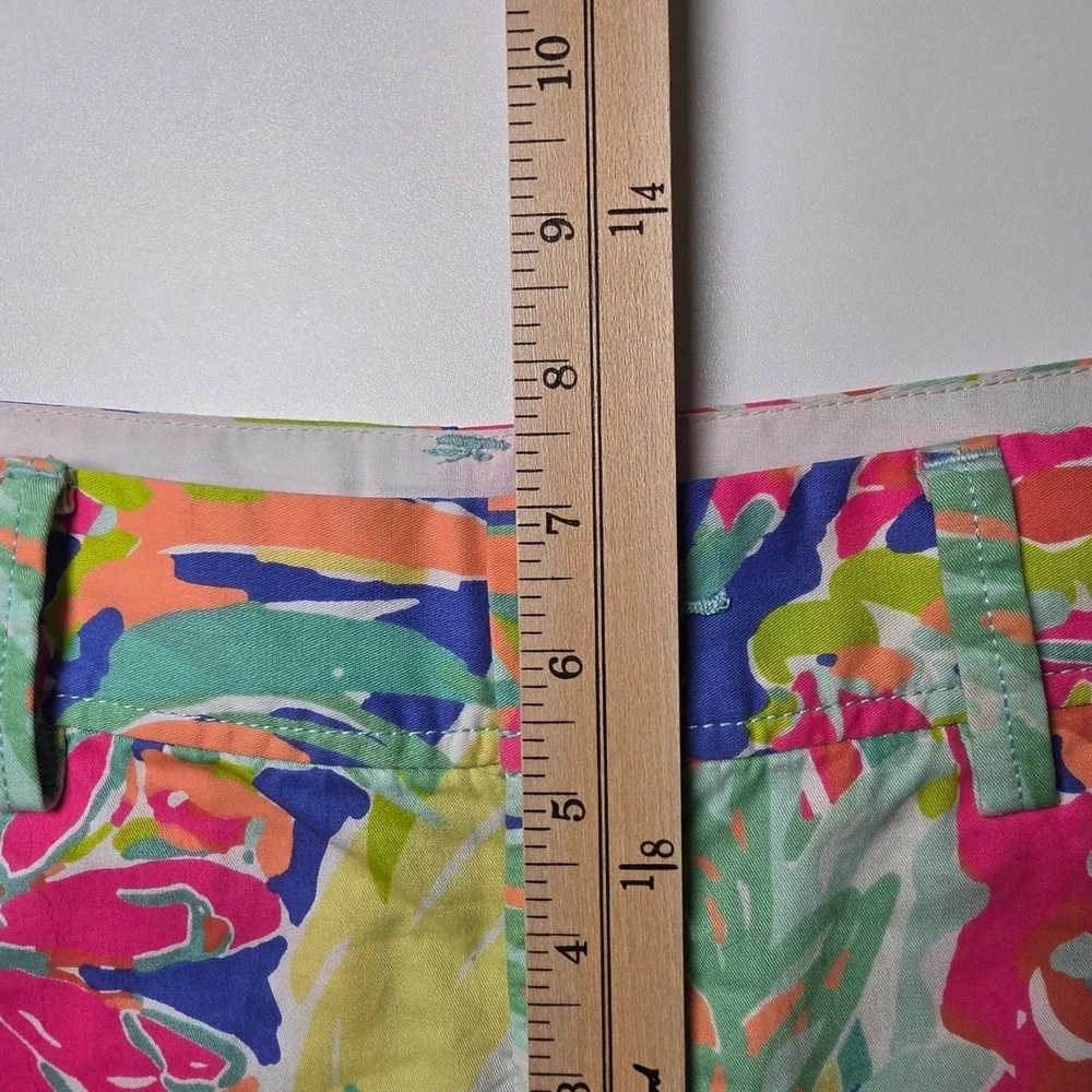 Lilly Pulitzer Womens Size 00 Pink Green Floral Callahan Shorts Tropical Chino